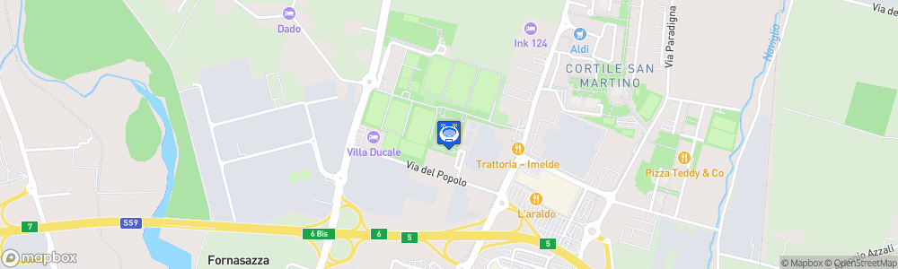 Static Map of Stadio XXV Aprile