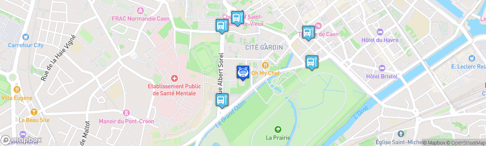 Static Map of Patinoire de Caen la mer