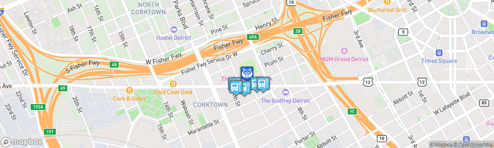 Static Map of Tiger Stadium