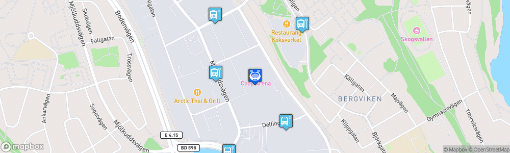 Static Map of Coop Norrbotten Arena