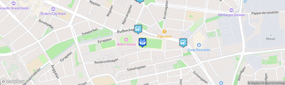 Static Map of Behrn Arena Ice Hockey