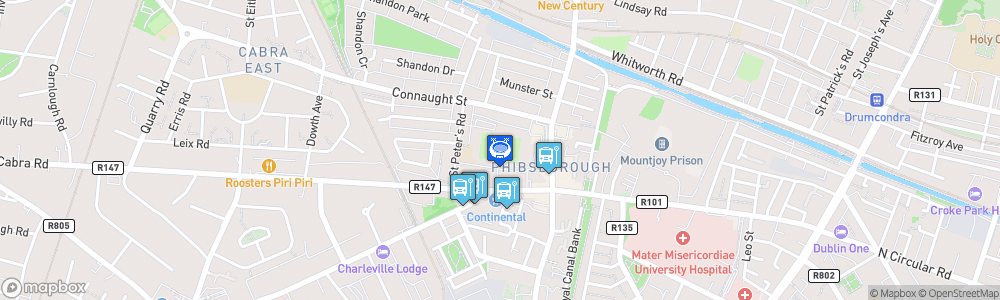 Static Map of Dalymount Park