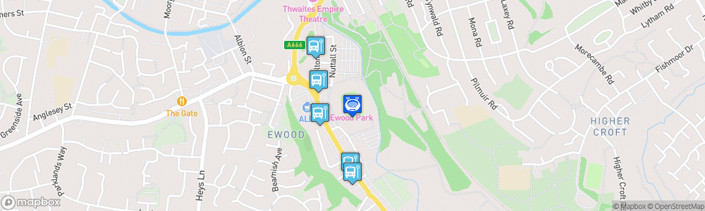 Static Map of Ewood Park