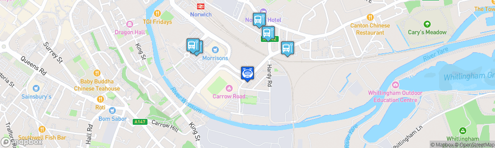 Static Map of Carrow Road