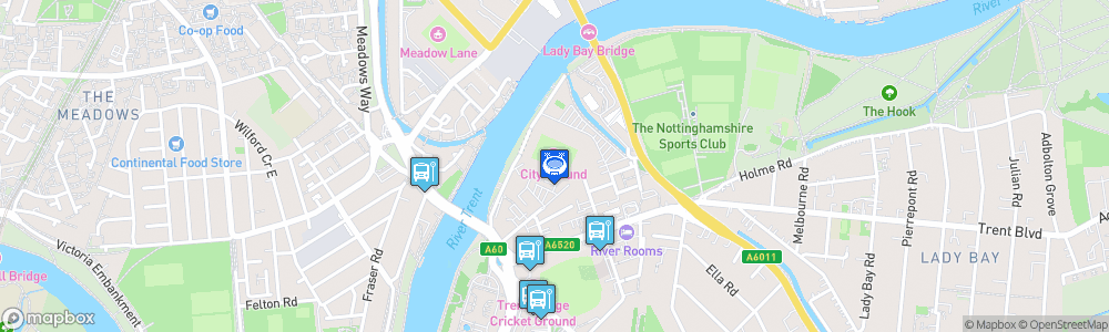 Static Map of City Ground