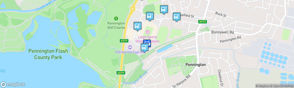 Static Map of Leigh Sports Village Stadium