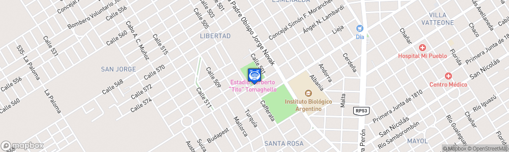 Static Map of Estadio Norberto Tito Tomaghello