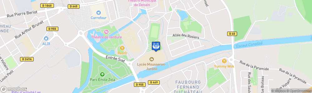 Static Map of Salle Jean Degros - Denain