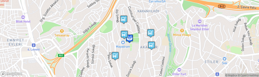 Static Map of BJK Akatlar Arena