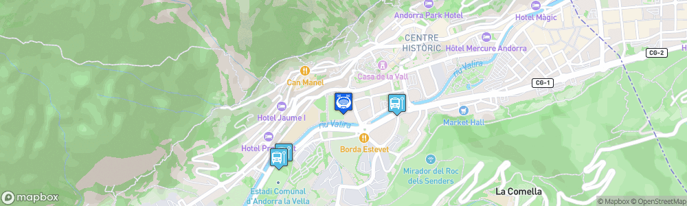 Static Map of Poliesportiu d'Andorra
