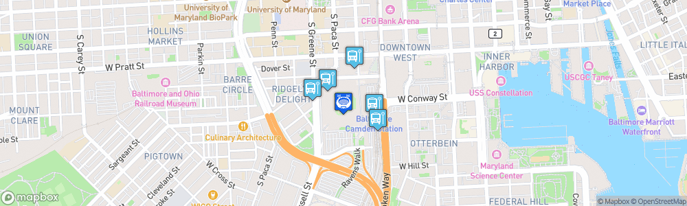 Static Map of Oriole Park at Camden Yards
