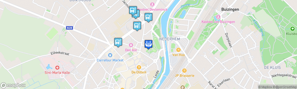 Static Map of Sportcomplex De Bres Halle