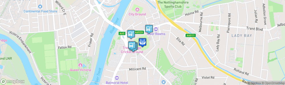 Static Map of Trent Bridge Cricket Ground