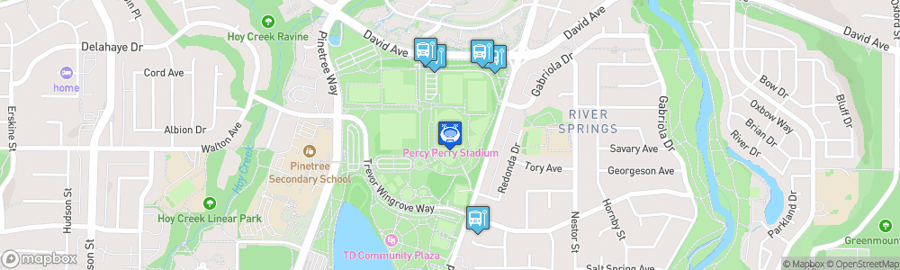 Static Map of Percy Perry Stadium