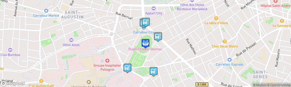 Static Map of Stade Chaban-Delmas