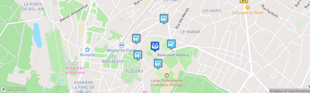 Static Map of Stade René-Leduc - Meudon