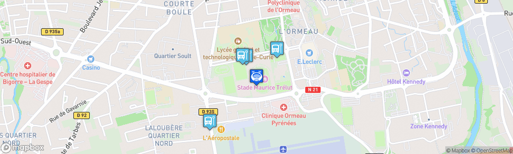 Static Map of Stade Maurice-Trélut