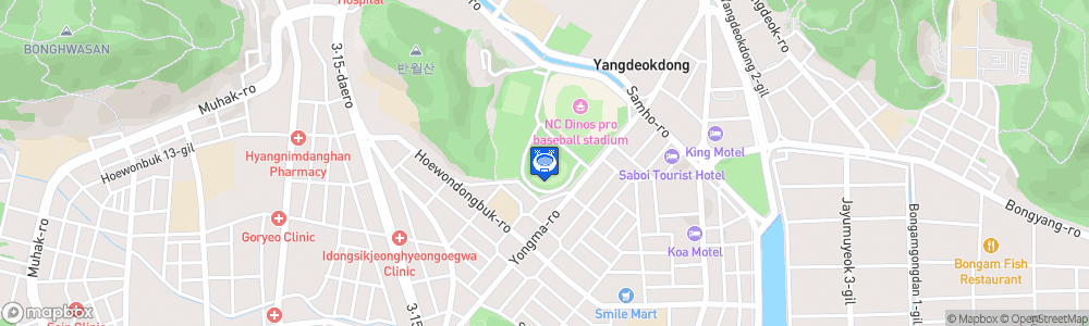 Static Map of Masan Baseball Stadium