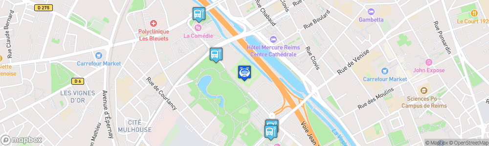 Static Map of Stade Auguste-Delaune