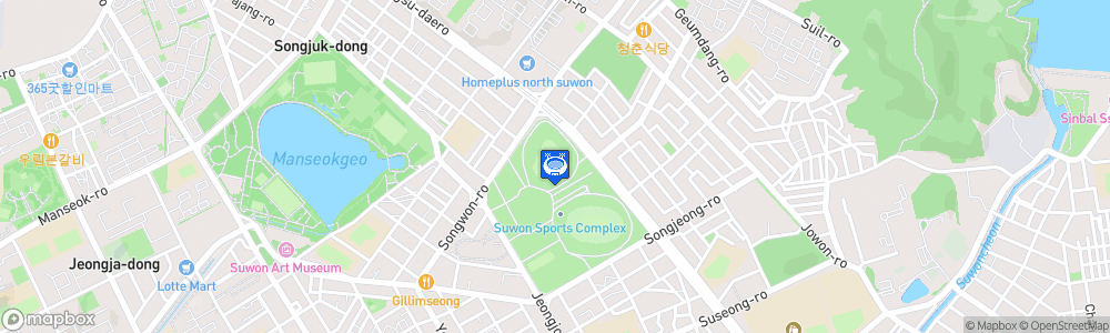 Static Map of Suwon Baseball Stadium