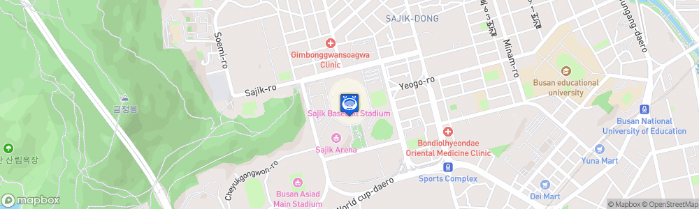 Static Map of Busan Sajik Baseball Stadium