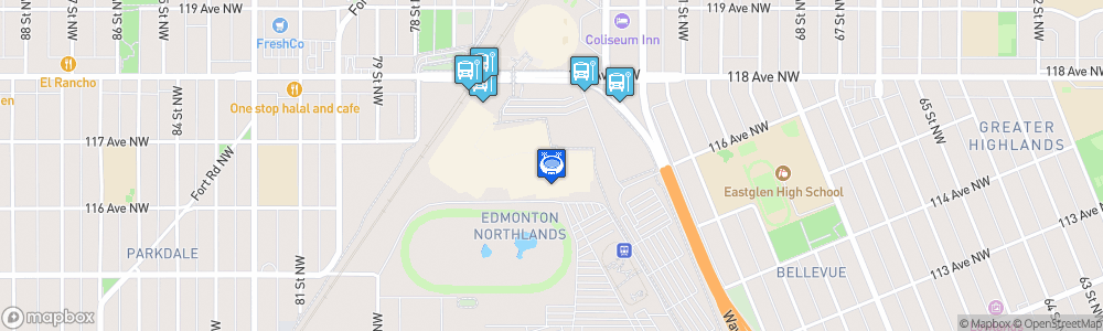 Static Map of Edmonton Expo Centre Arena