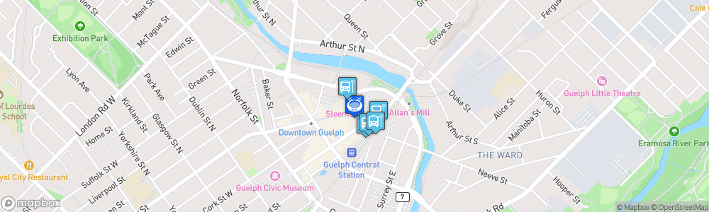 Static Map of The Sleeman Centre