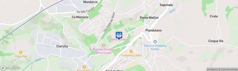 Static Map of San Marino Stadium