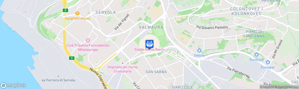 Static Map of Stadio Nereo Rocco