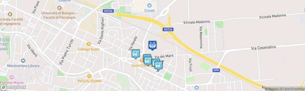 Static Map of Stadio Dino Manuzzi