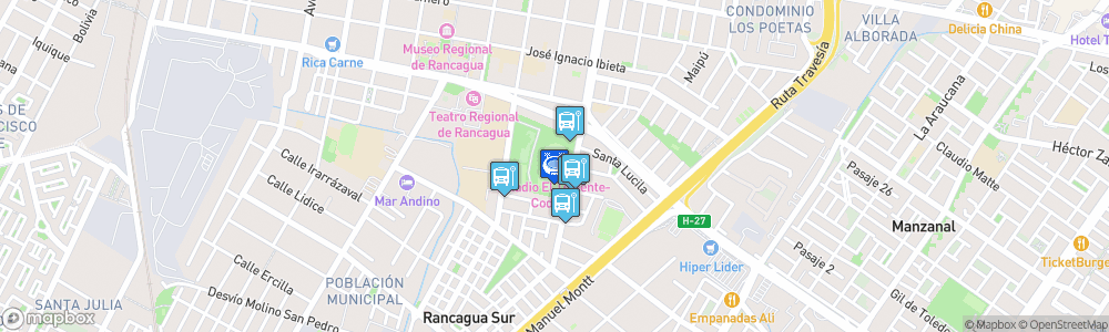 Static Map of Estadio El Teniente