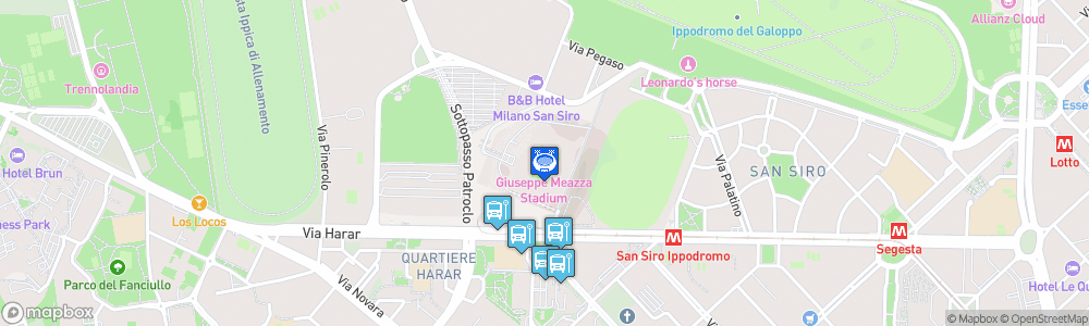 Static Map of Stade Giuseppe-Meazza