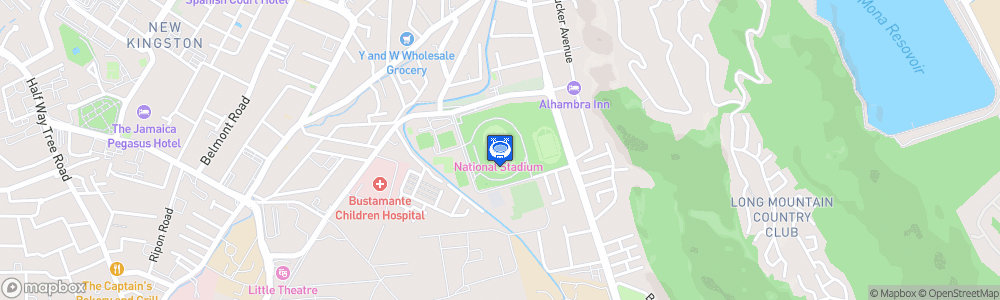 Static Map of National Stadium at Independence Park