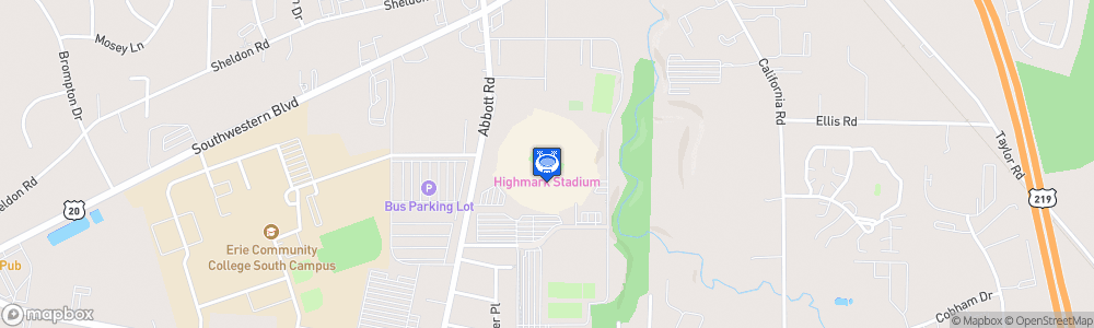 Static Map of Highmark Stadium Buffalo