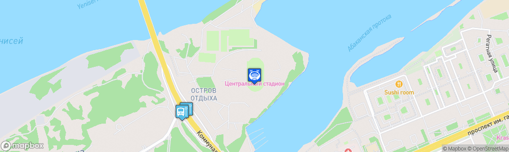 Static Map of Central Stadium - Krasnoyarsk