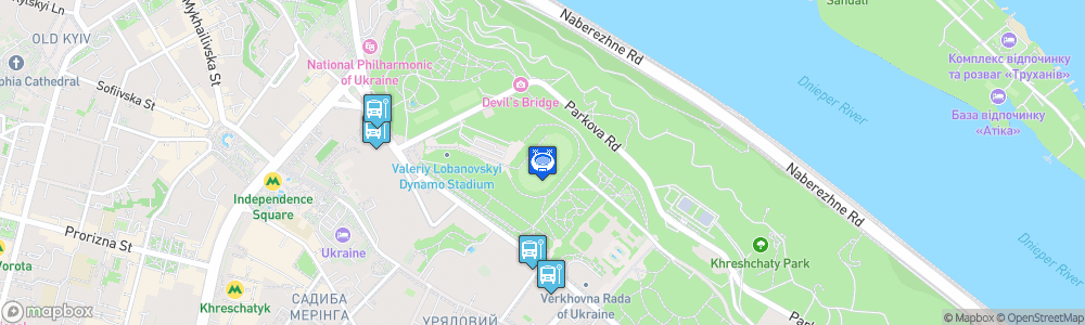 Static Map of Valeriy Lobanovskyi Dynamo Stadium