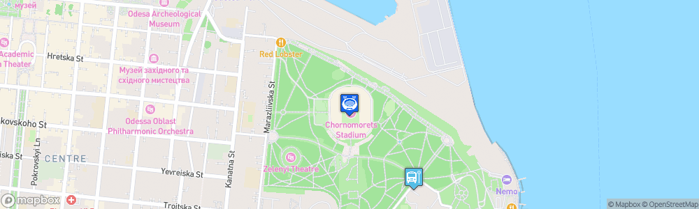 Static Map of Chornomorets Stadium