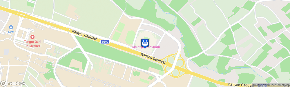 Static Map of Yeni Malatya Stadyumu