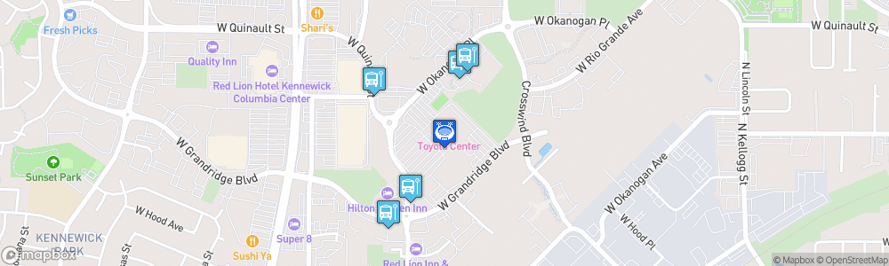 Static Map of Toyota Center (Kennewick)