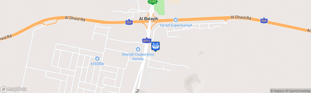 Static Map of Sharjah Cricket Stadium