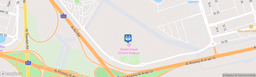 Static Map of Sheikh Zayed Cricket Stadium