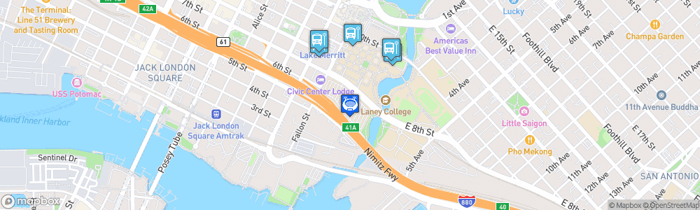 Static Map of Athletics Ballpark