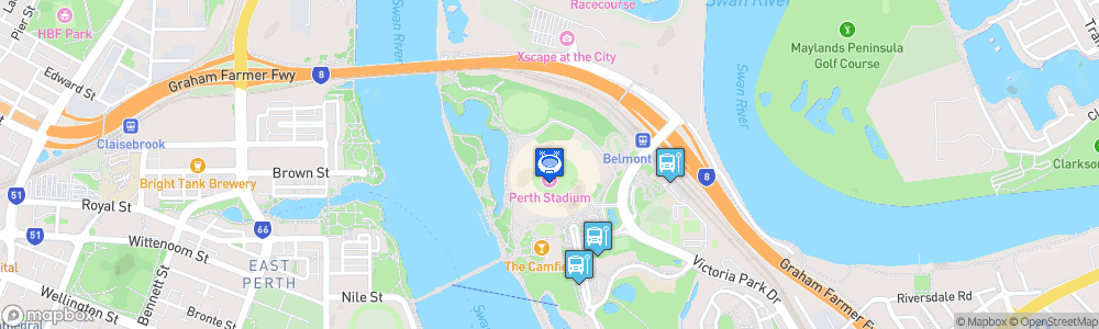 Static Map of Optus Stadium