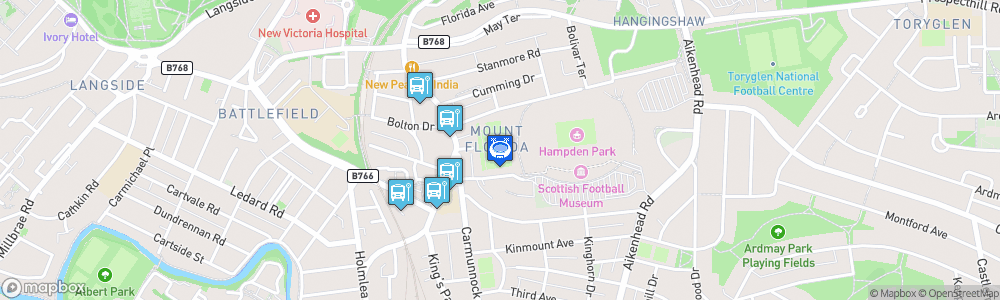 Static Map of Lesser Hampden Stadium