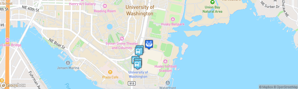 Static Map of Alaska Airlines Arena at Hec Edmundson Pavilion