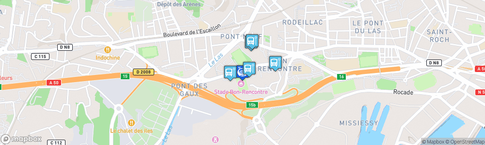 Static Map of Stade de Bon Rencontre