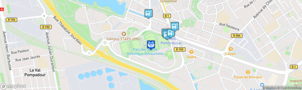 Static Map of Stade Dominique-Duvauchelle