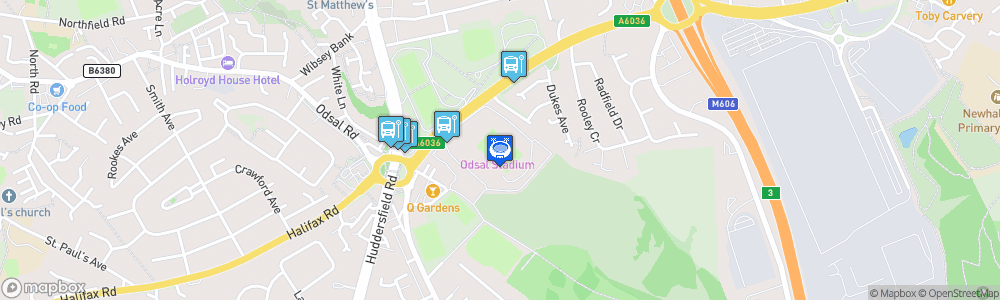 Static Map of Odsal Stadium