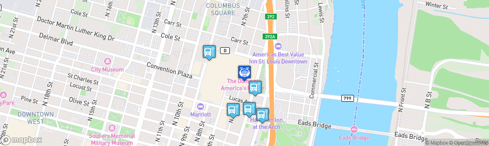 Static Map of The Dome at America's Center