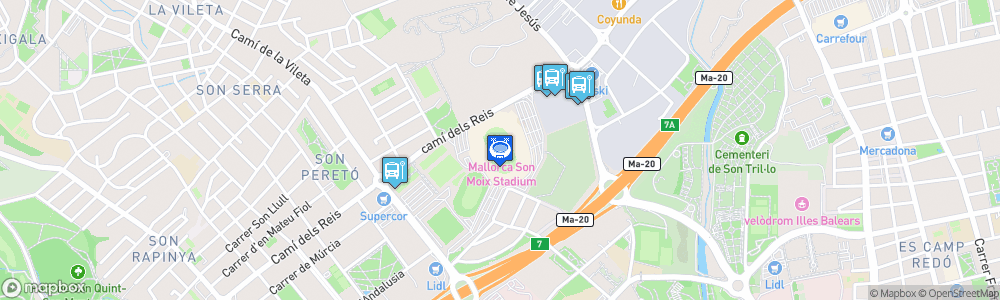 Static Map of Estadio de Son Moix